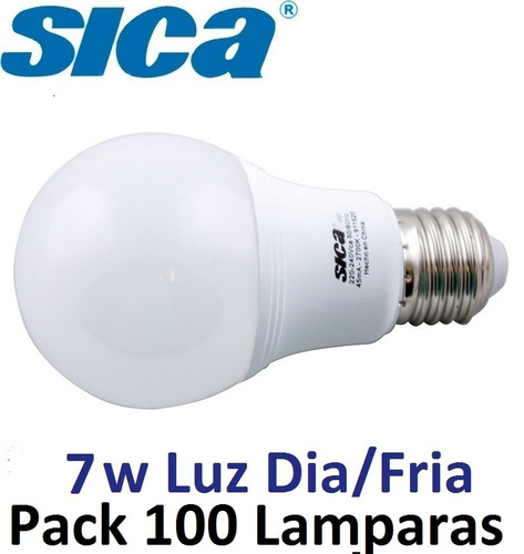 Lampara Led Foco 7w Blanca Dia Fria Sica X100u. Distribuidor