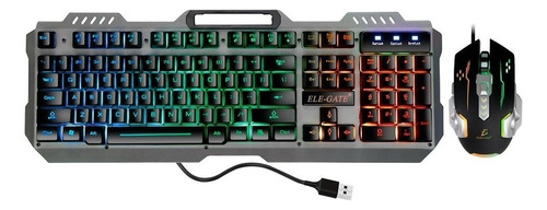 Teclado Luz Gamer Con Mouse Y Soporte De Celular St07 Rgb