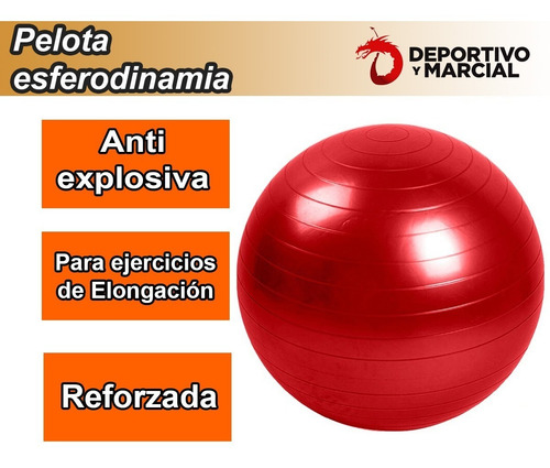 Imagen 2 de 7 de Pelota Esferodinamia 55 Cm Reforzada Gym Pilates Yoga En3x