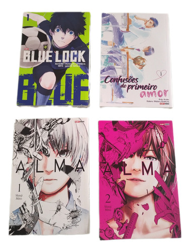 4 Mangas Alma Vol 1 E 2. Blue Lock E Confusões Do Amor 