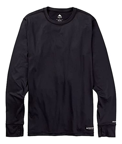 Burton Mens Midweight Crew, True Black New, Small