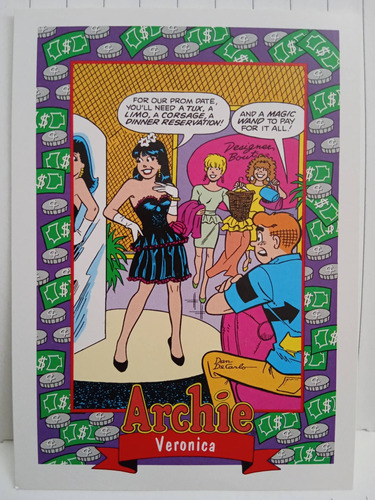 Estampa Tarjeta Archie Año 1992 # 17  Prom Queen , Skybox 