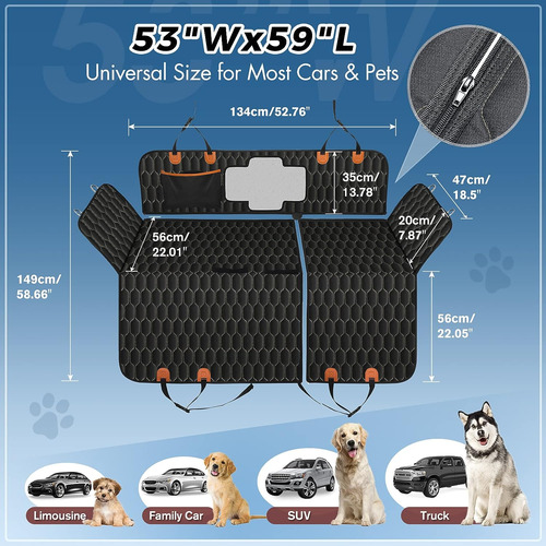 Funda De Asiento De Coche 6 En 1, 100% Impermeable, Hamaca P