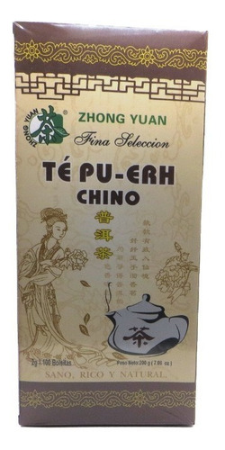 Imagen 2 de 3 de Te Pu-erh 100 Bolsitas Zhongyuan