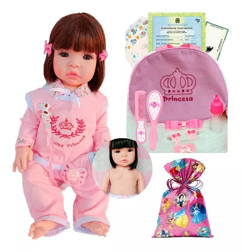 Kit 2 Bebês Reborn Gêmeos Azul e Rosa Com Mamadeira e Pijama em Promoção na  Americanas