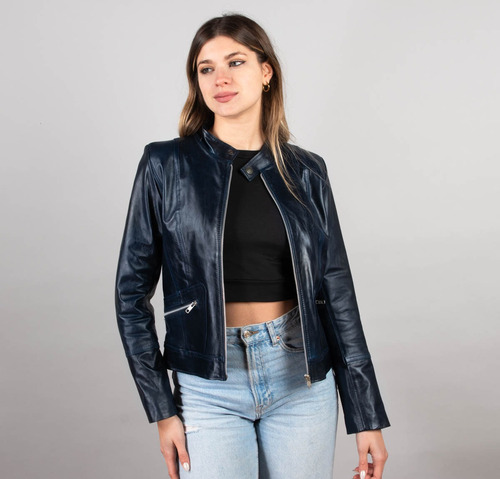 Campera De Cuero Vacuno Legítimo - Geralda - Rg Cueros