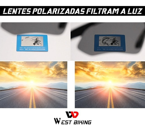 Oculos Para Ciclismo Polarizado Kit Completo 5 Lentes E Case