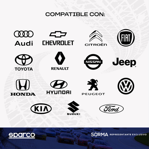 Imagen 6 de 9 de Cubre Alfombra Auto Sparco Universal 4 Piezas De Polyester