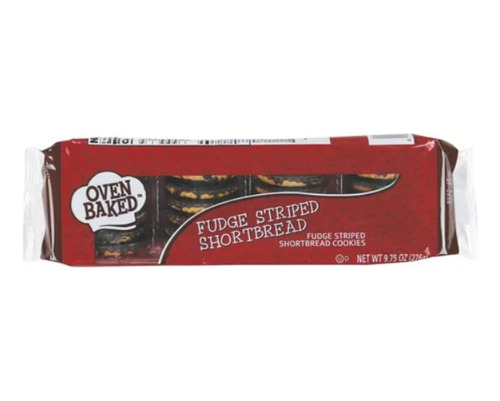 Oven Baked Fudge Striped Shortbread Cookies 276 Gr
