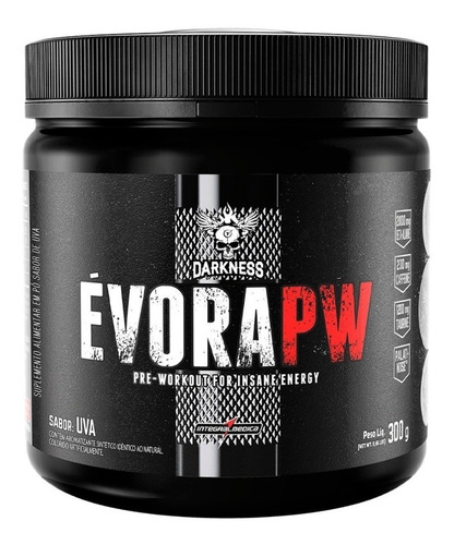 Imagem 1 de 1 de Suplemento em pó Integralmédica Darkness Évora PW alanina sabor uva em pote de 300g