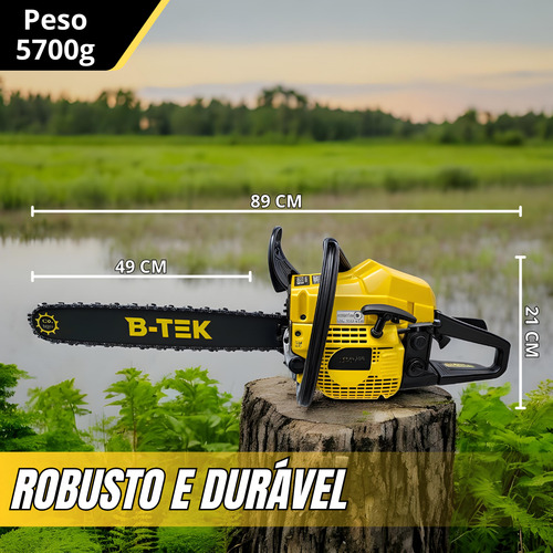 Motosserra A Gasolina 57cc 2.4kw E Maleta Com 46 Ferramentas