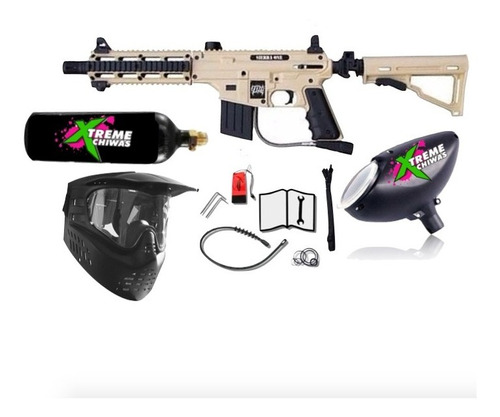 Pack Marcadora Tippmann Sierra One Tan Gotcha Project Xtreme