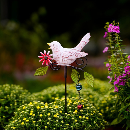 Gtx Estaca De Metal Para Jardín Con Forma De Pájaro, Modelo