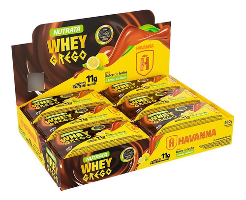 Barra De Proteína Whey Grego Doce De Leite - Limão Siciliano