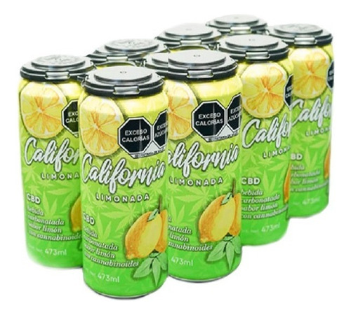 Limonada California Cbdlife - Bebida Sabor Limón 8 Pack