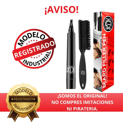 Hombre Cejas Impecables Temporal Pluma Barba L