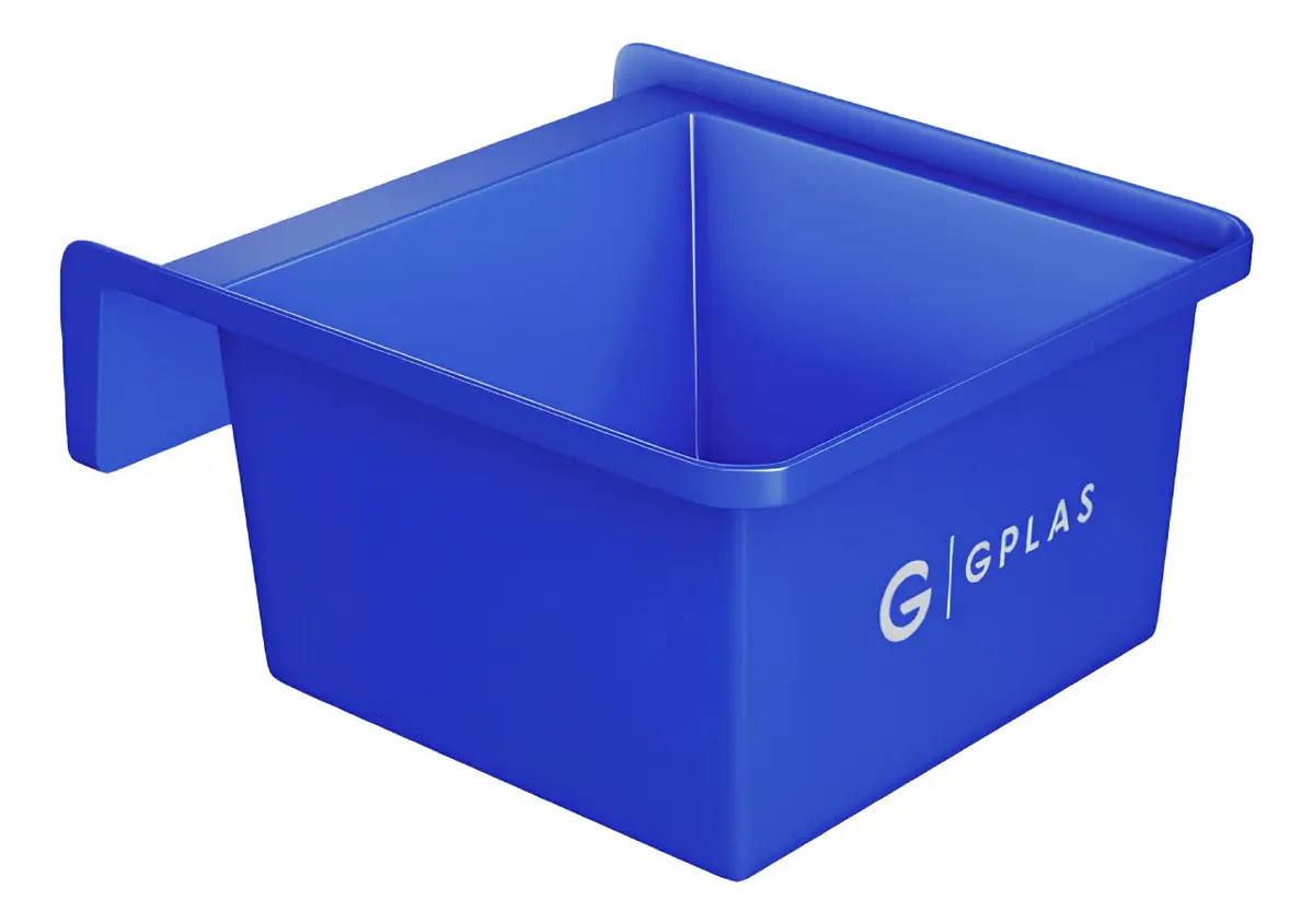 Cocho Comedouro para Animais 30L Polietileno Gplas Azul