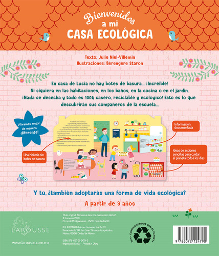 Libro Bienvenidos a mi Casa Ecológica Editorial Larousse De Julie Niel villemin