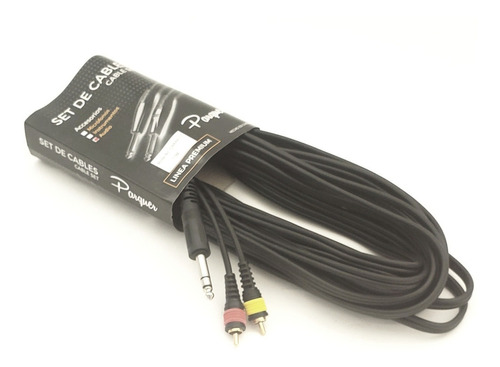 Cable Profesional Rca Macho A Plug Stereo 3 Mtrs Parquer