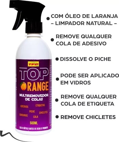 Tfp Top Orange 500ml Removedor De Colas, Grudes Insulfilme