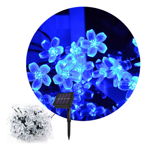 Guirnalda Led Luces Decoracion Interior Exterior Flor 6,5 Mts Alitrade Color Azul