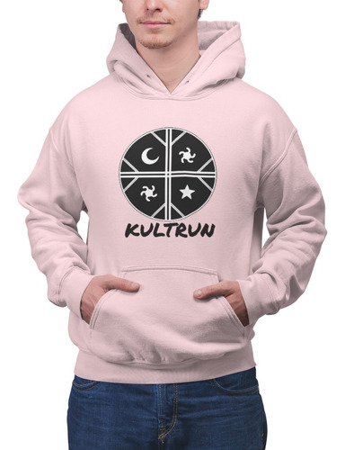 Poleron Unisex Mapuche Kultrun Cultura Monocromatico Estampado Algodon