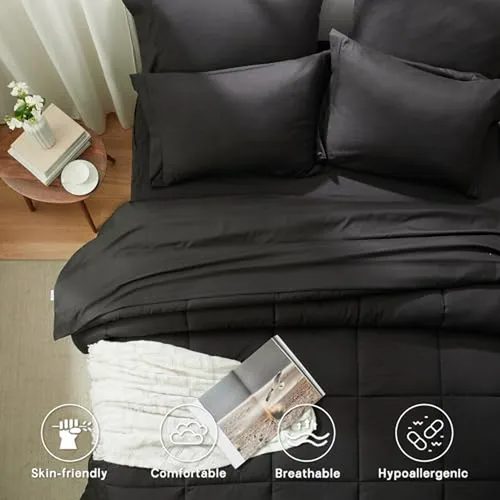 Juego De Sábanas Y Edredón King Size - 7 Piezas Ultra Suave