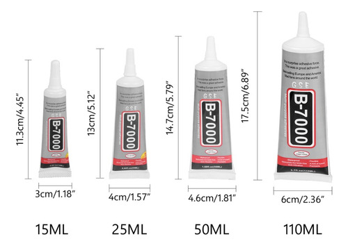 Imagen 4 de 7 de Pegamento B7000 Para Modulos Pantallas 15ml Zhanlida