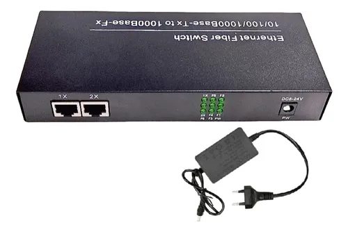 Switch Fibra Óptica 6 Portas Gigabit C/ Case + Fonte | Frete grátis