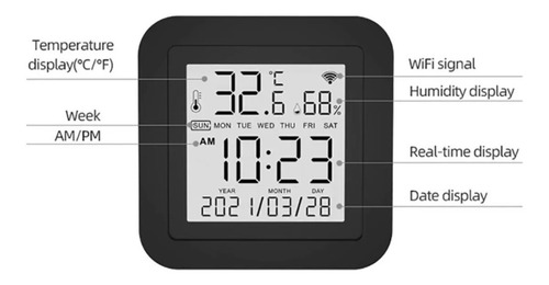 Imagem 8 de 9 de Sensor Temperatura Umidade Wifi C/emissor Ir Tuya Smart Life