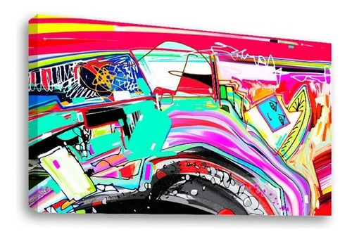 Cuadro Decorativo Canvas  Abstracto Artistíco Color Ilustracion-psicodelica--carita