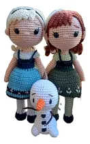 Comprar Amigurumis Frozen Elsa + Anna + Olaf - Crochet  100% Algodón
