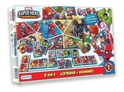 Domino Y Loteria 2 En 1 Marvel  Original Tapimovil