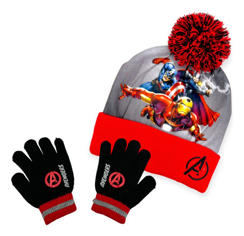 Gorro Y Guantes Para Niños De 3 A 8 Años Disney Avengers