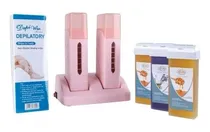 Comprar Calentador De Cera Roll On + 5 Ceras + Banditas 100unid.