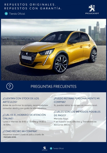 Imagen 4 de 4 de Pomo De Palanca Peugeot 207 Compact Original