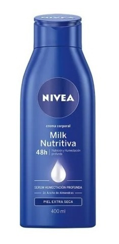 Crema Corporal Nivea Milk Nutritiva Piel Extra Seca 400 Ml 