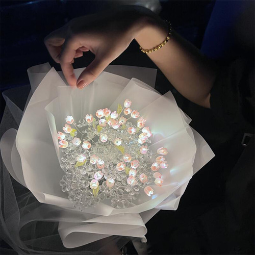 Tulip Glowing Bouquet Light Strip Diy Handcraft Beautiful