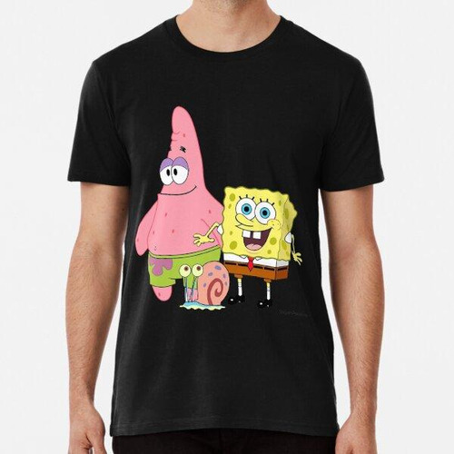 Remera Bob Esponja Patrick Gary Pegatina Algodon Premium