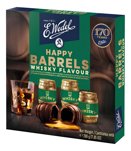 Bombom Polonês E.wedel Barril Whisky 200g