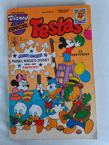 Disney Especial Reedição Nº 55 - Festas - Ed. Abril - 1989