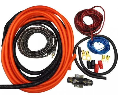 Kit Cables 1000w Auto 4ga Para Amplificador Subwoofer 