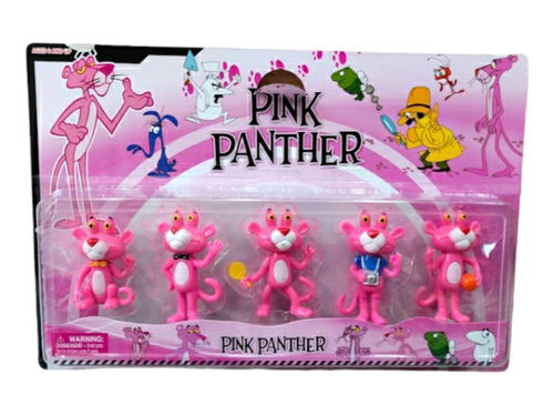 Muñeco Pantera Rosa Blister Con 5 Figuras