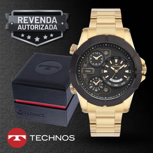 Relógio Technos Masculino Analógico Legacy Dourado Original