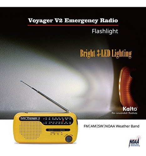 El Mejor Am/fm Portátil Con Solar/manivela De Noaa, Onda Cor