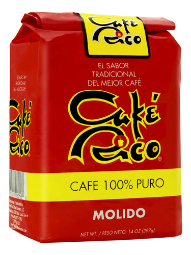 Café Rico Ground Regular Puerto Rican Coffee, Bolsa De 14 .