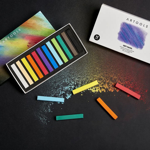 Giz Pastel Seco Soft Pastel 12 Cores Artools