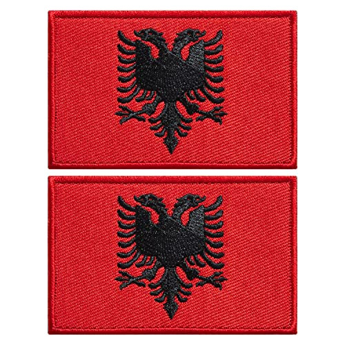 Stidsds - Parche De Bandera De Albania, 2 Unidades, Parches 