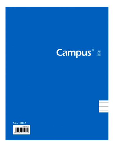 Cuaderno 80hjs A5 Colores Surtidos Tapa Dura Campus Febo