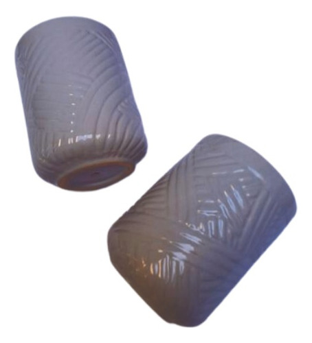 Set Macetas De Ceramica Esmaltada X2 Tramas Suculentas Deco